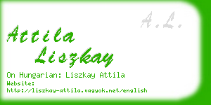 attila liszkay business card